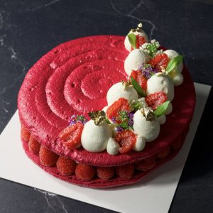 Le macaron framboise